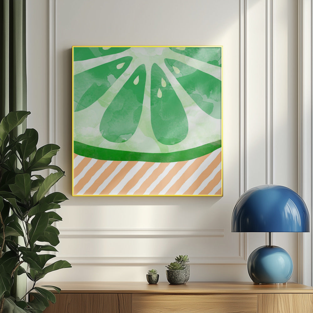 Limetten-Abstrakt | Poster - Kunstdruck