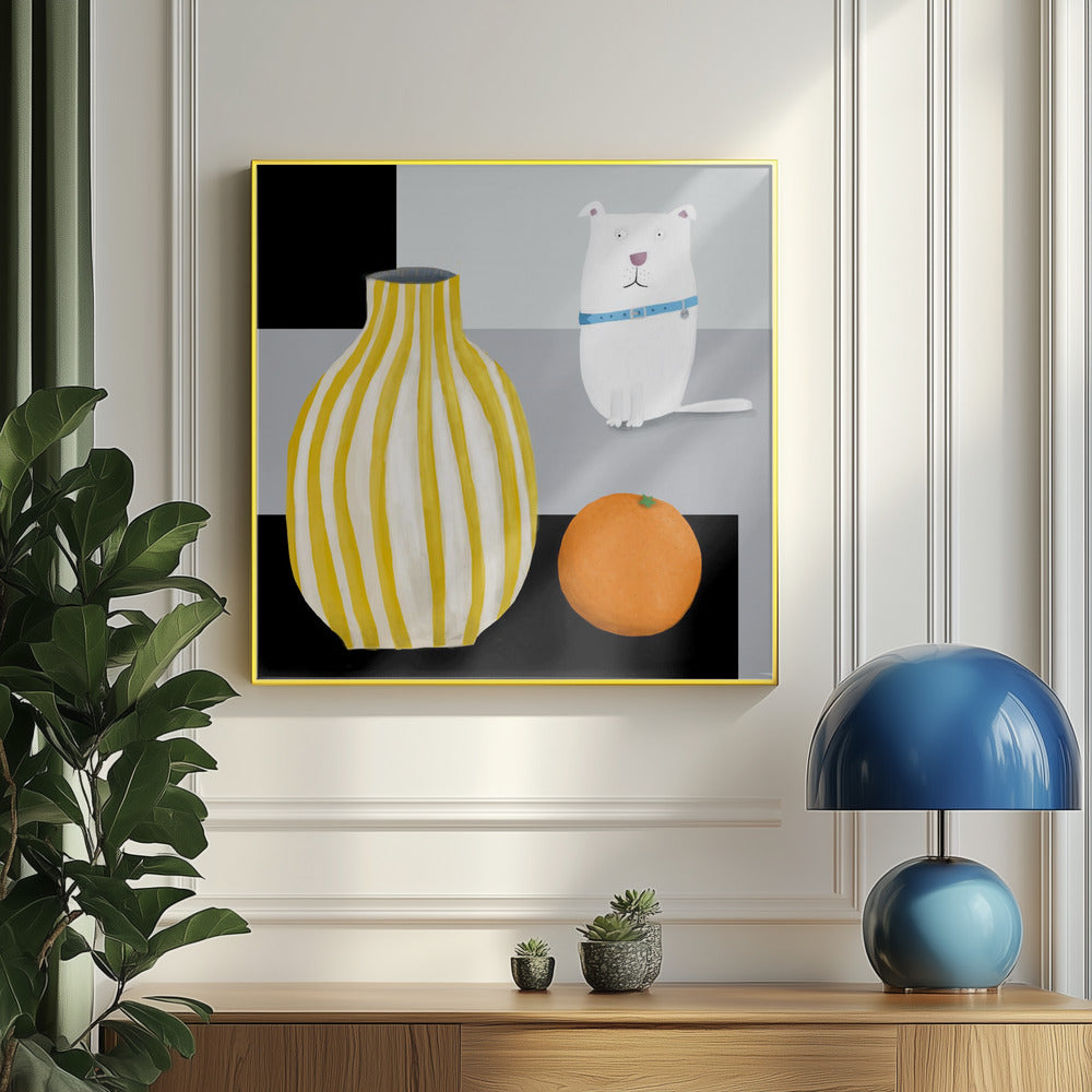 Dal 324a Dog Orange 30x37 | Poster