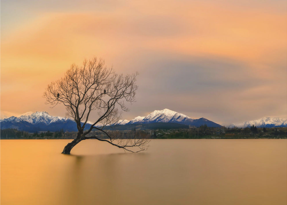 Morgengløden over Wanaka-sjøen | Fototapet