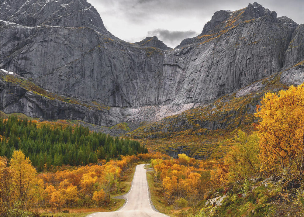 La route vers le mur | Papier Peint Photo