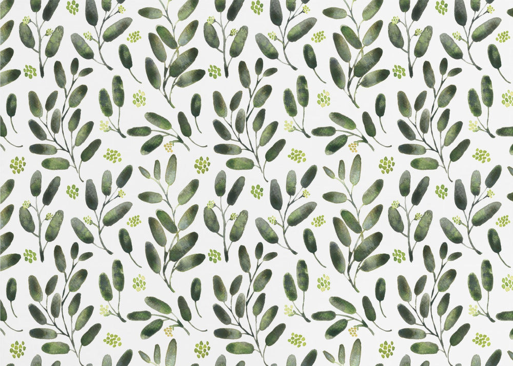 Motif aquarelle d'eucalyptus ensemencé Lisa | Papier Peint Photo