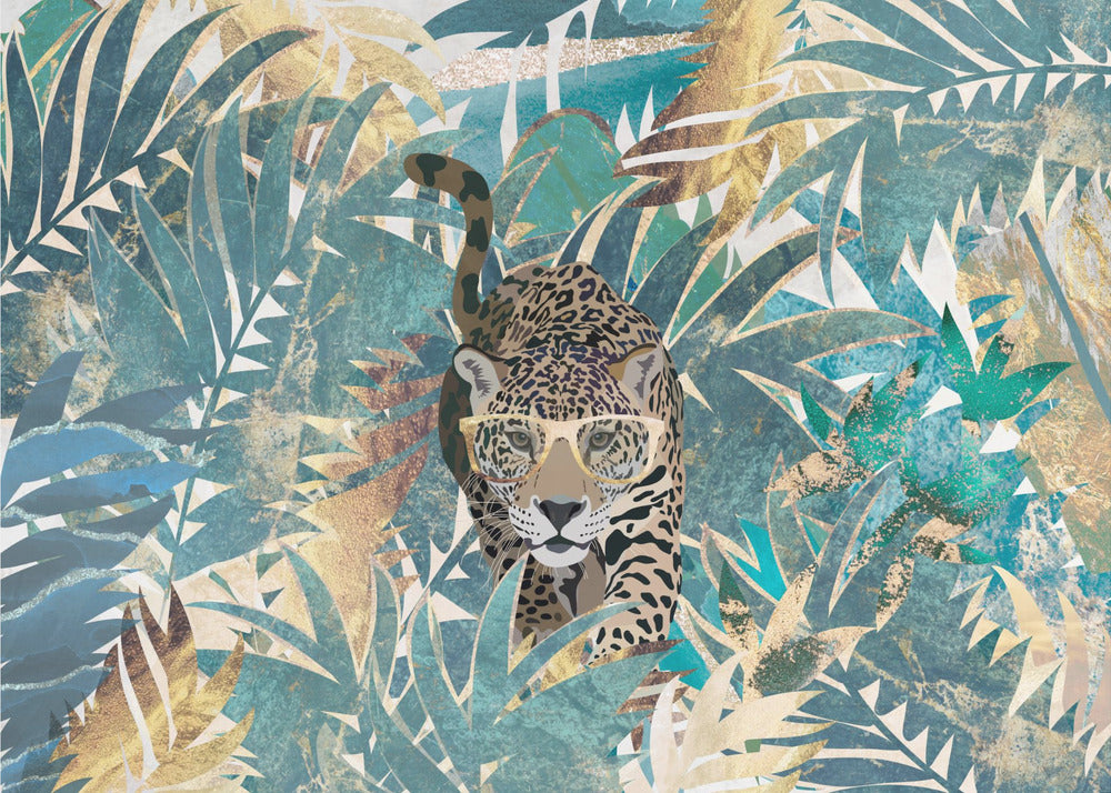 Jaguar-Dschungellandschafts-Wandbild | Fototapeten