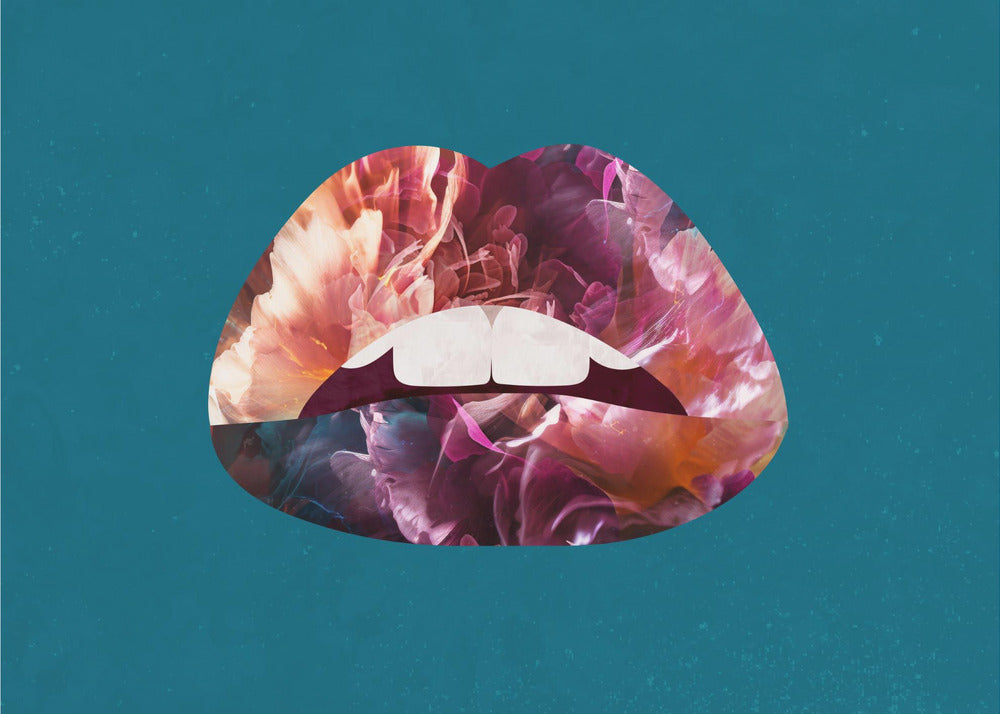 Labios florales | Impresiones en Lienzo