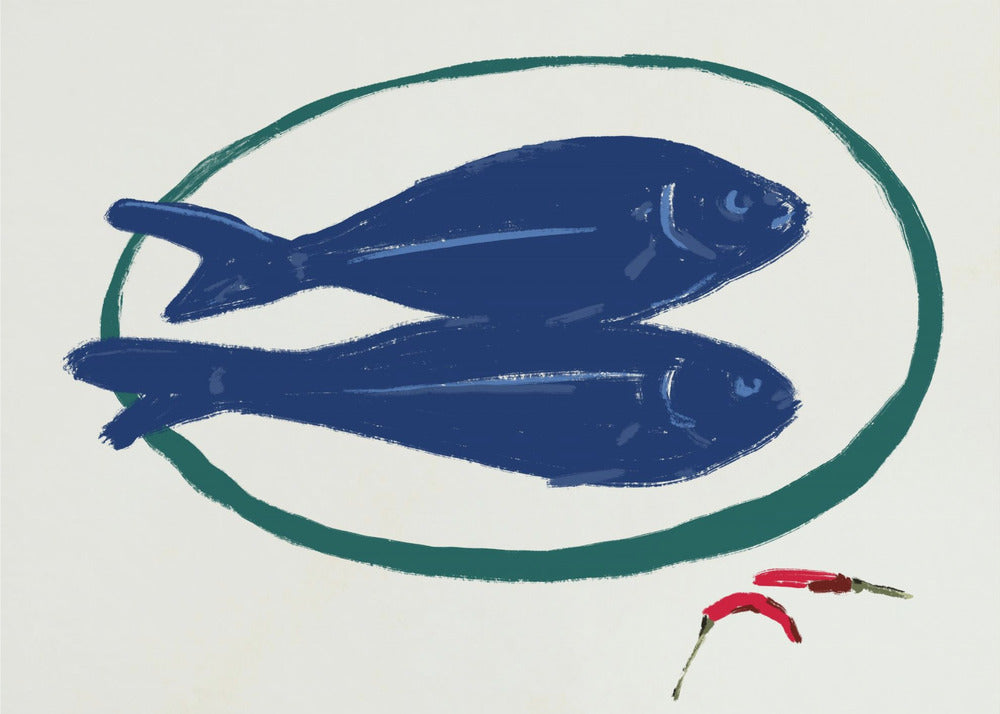 Blå fisk och kryddor | Poster