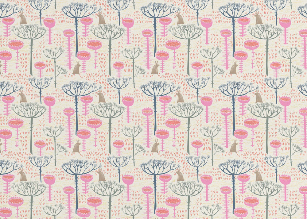 Block print scandinavian meadow | Poster