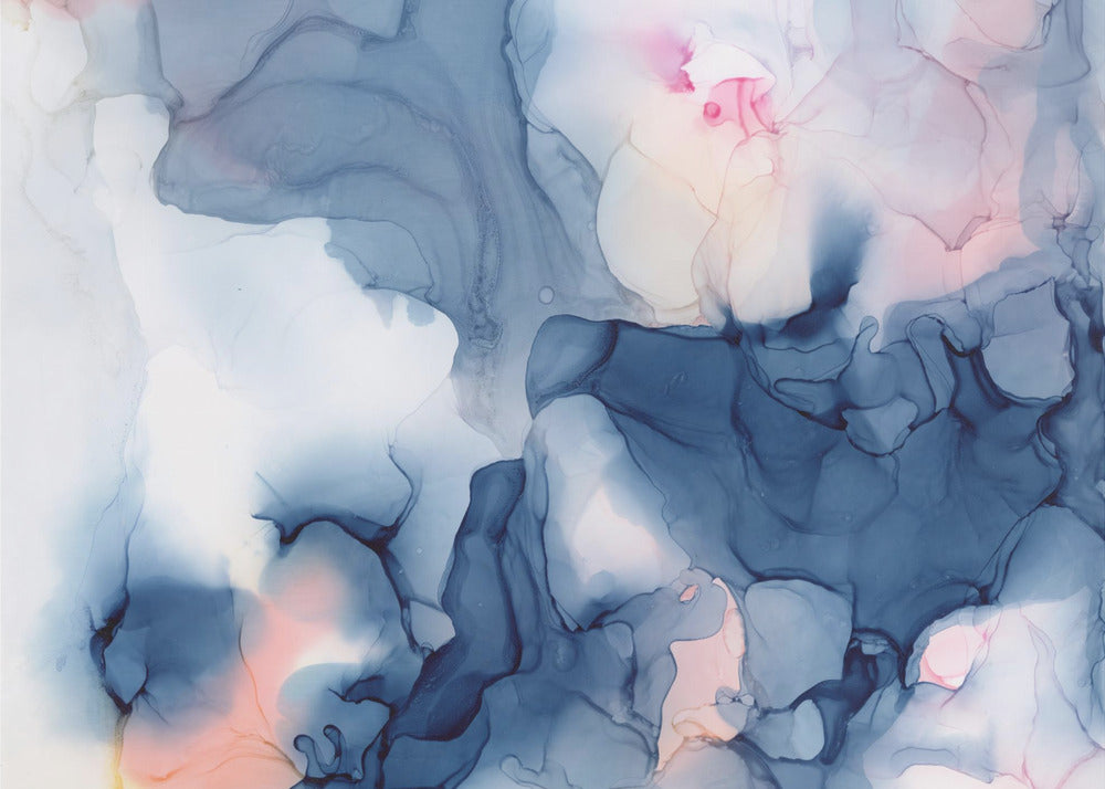 Fluid Blue And Pink Hues | Poster