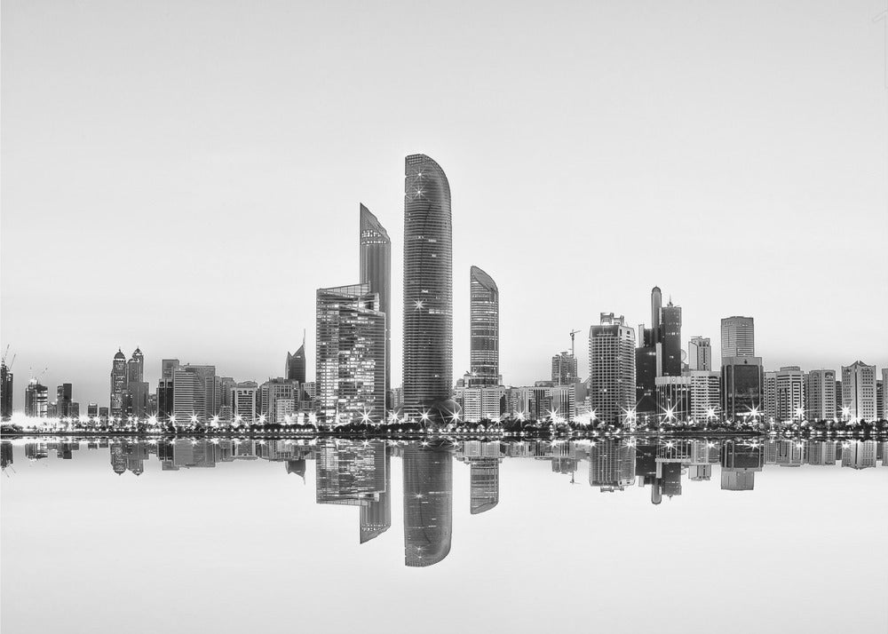 Reflexión urbana de Abu Dhabi | Posters - Impresiones de Arte