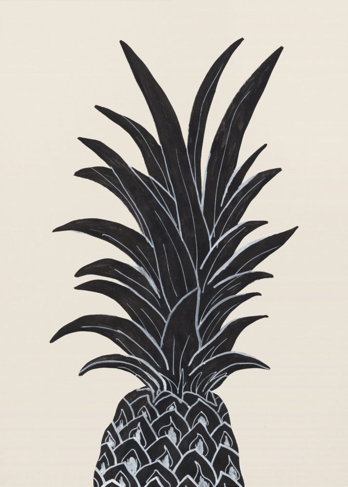 Zwarte ananas | Posters - Kunstdrukken