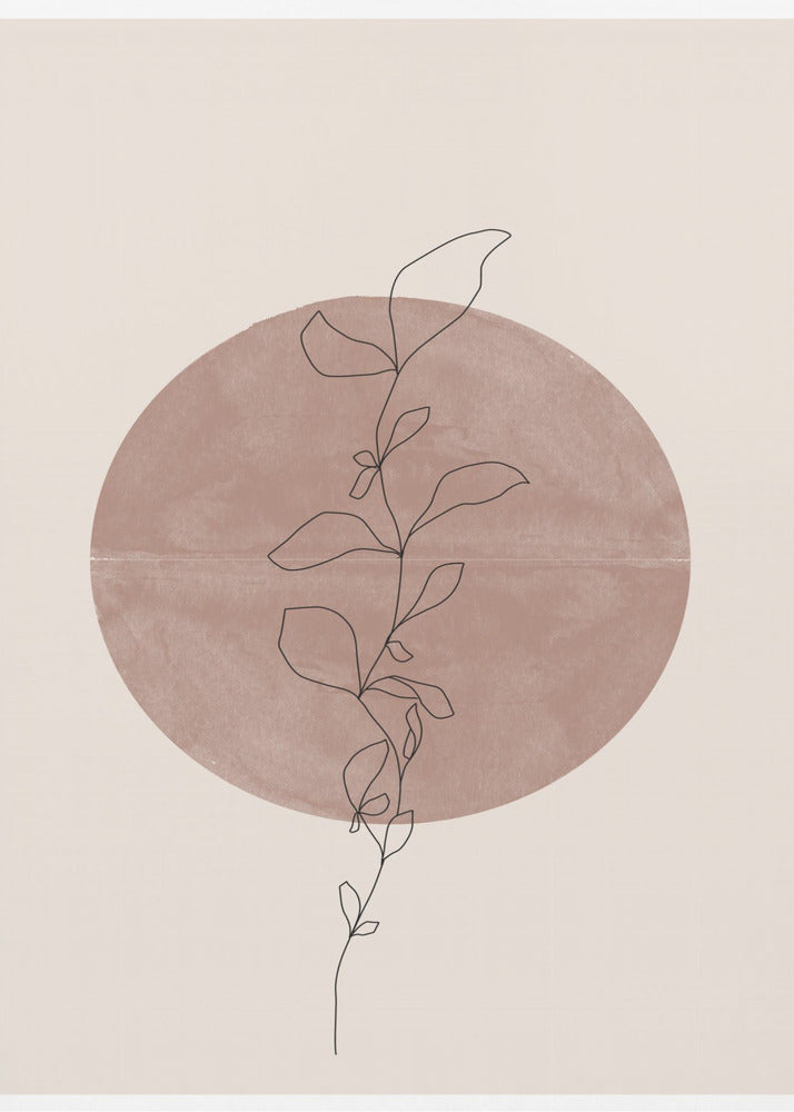 Linienblume | Leinwand-Bilder