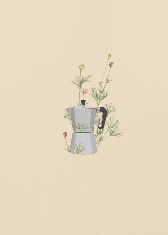 Moka floral express | Impresiones en Lienzo