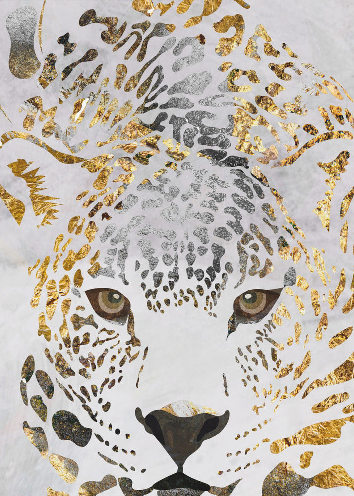 Grunge jaguar gold | Leinwand-Bilder