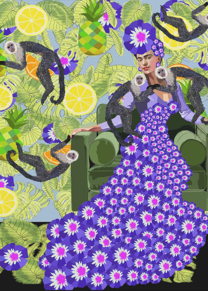 Frida nel giardino | Stampe su Tela