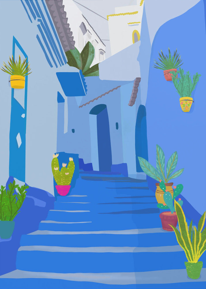 Città blu | Stampe su Tela