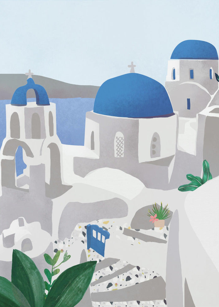 wyspa Santorini | Wydruki na łótnie