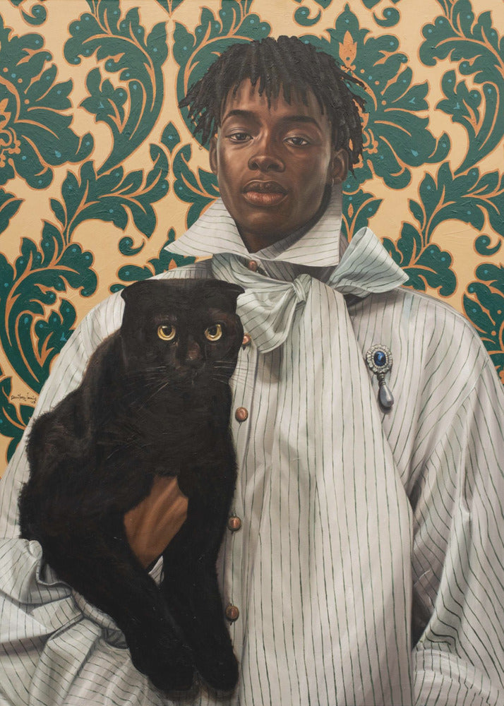 Gentleman med katt | Canvas
