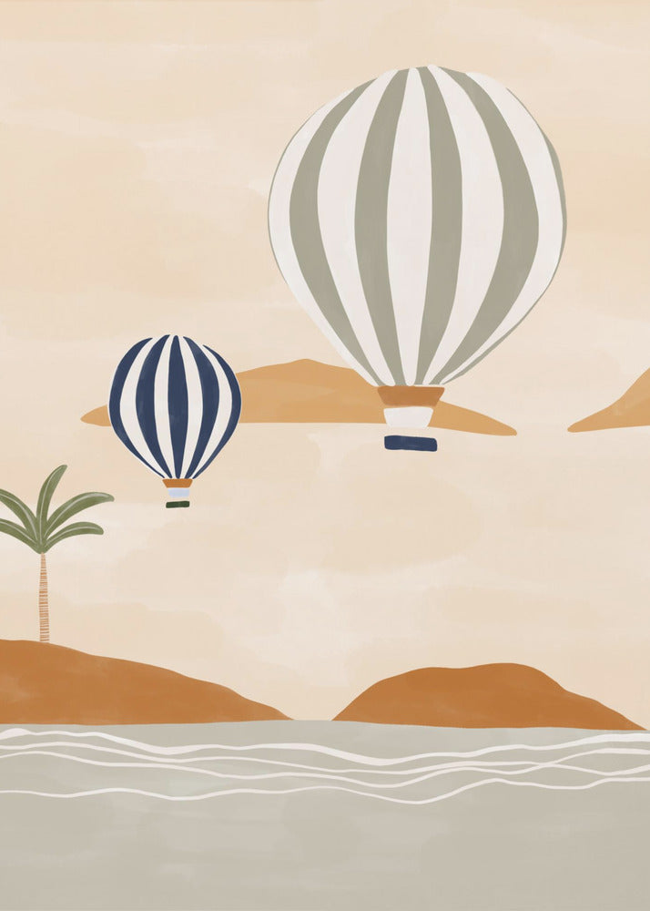Montgolfières dans le dessert | Tableaux sur Toile