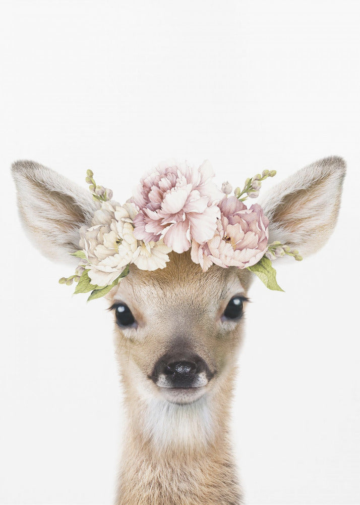 Blomsterbabyhjort | Lærredsbilleder