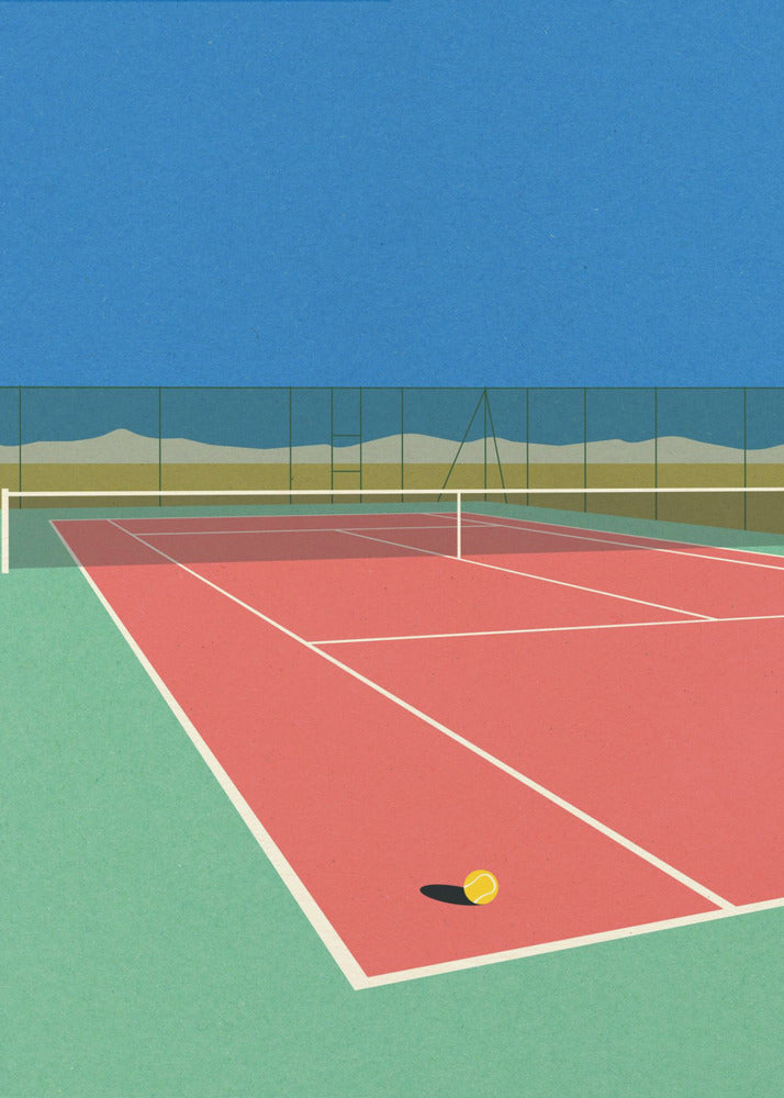 Tennisplatz in der Wüste | Leinwand-Bilder