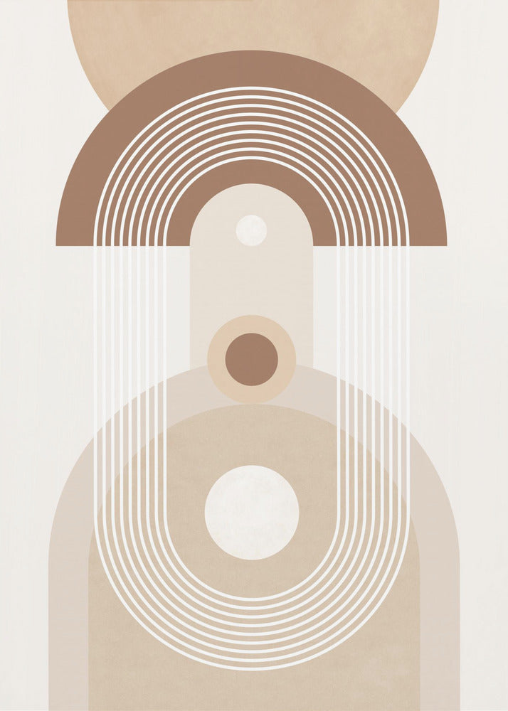 Beige Mid Century Poster | Canvas