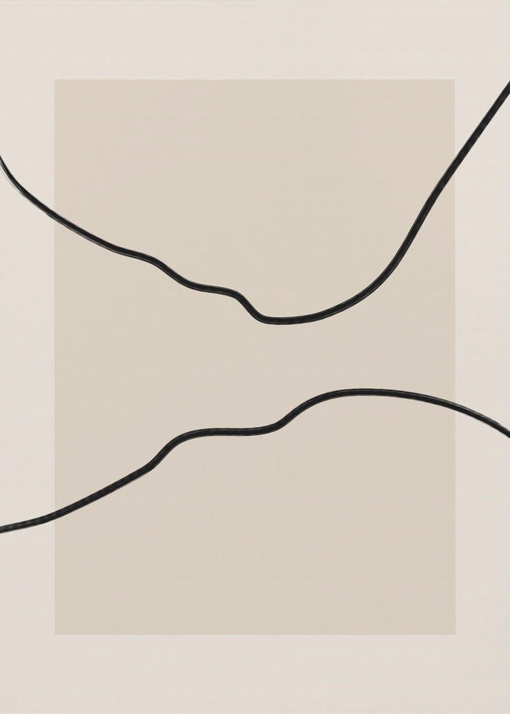 Kunst mit weichen abstrakten Linien | Leinwand-Bilder