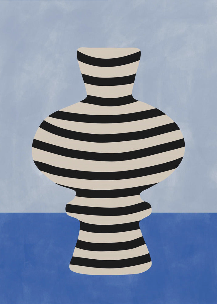 Stribet vase-illusion | Lærredsbilleder
