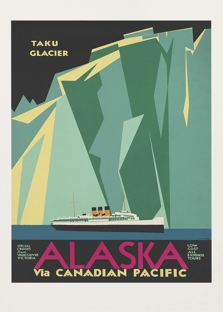 Alaska via det canadiske Stillehav. Taku-gletsjeren | Lærredsbilleder