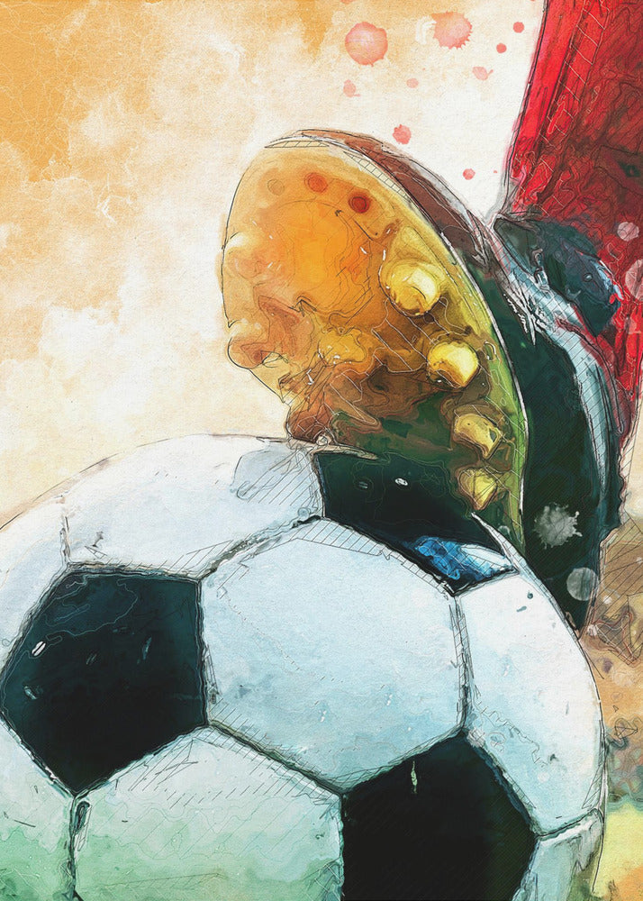Piłka nożna 1 sport sztuka | Wydruki na łótnie