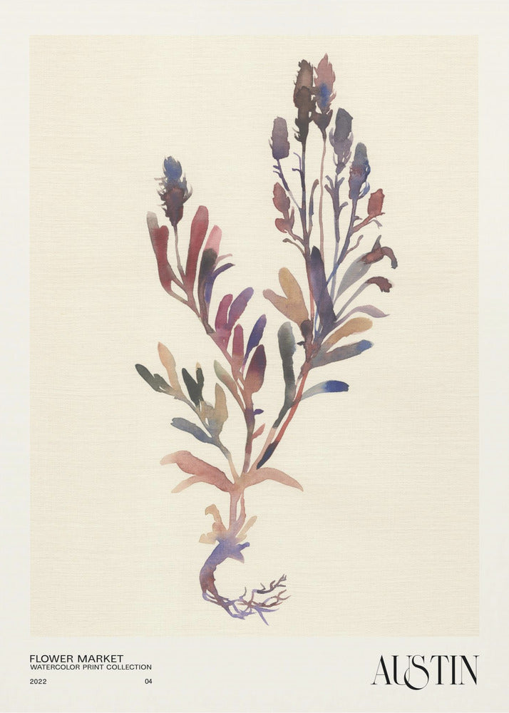 Watercolor print collection. Flower market - Austin | Poster