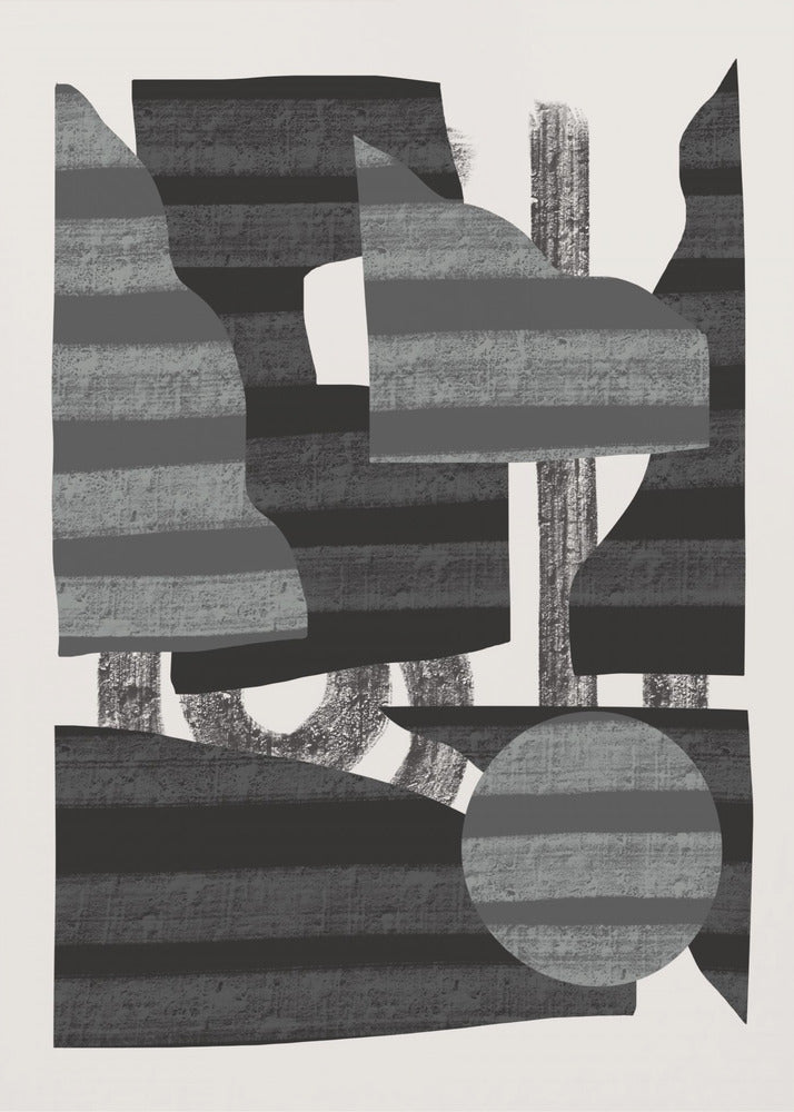 Abstract Stripe Minimal Collage 26 | Poster