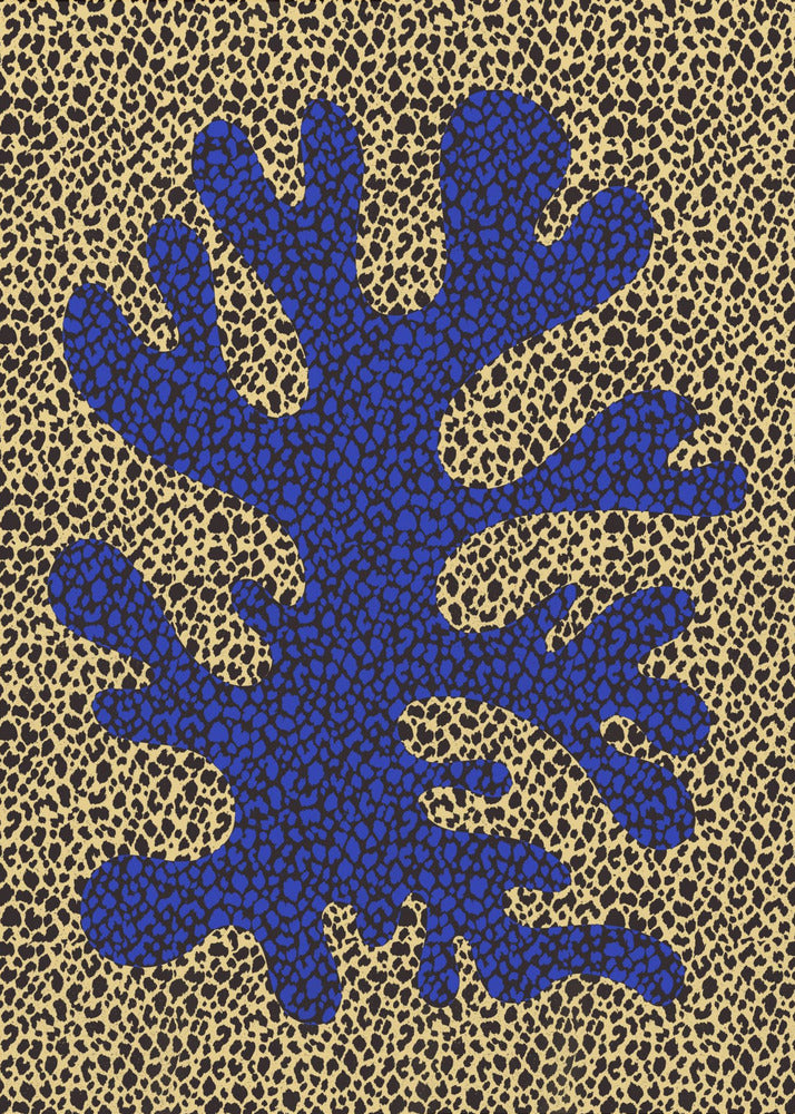 Blue and Yellow Coral pattern | Poster