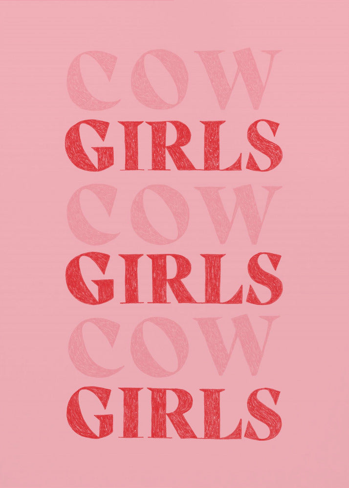 Ragazze Cow Ragazze Ragazze | Stampe su Tela
