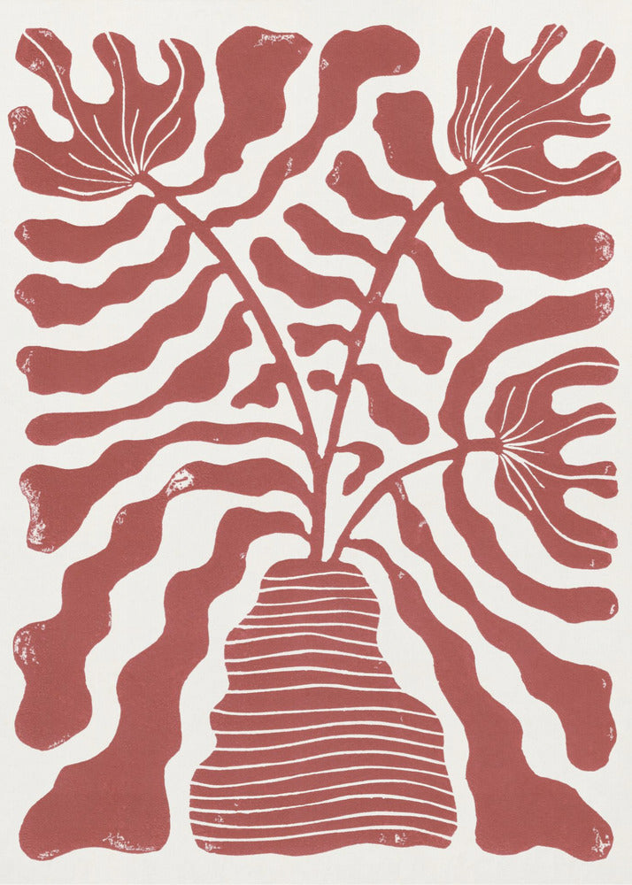 Red Flowers In a Vase | Poster