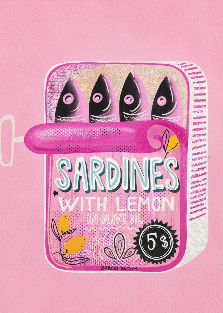 Lata de Sardinas Rosa | Impresiones en Lienzo