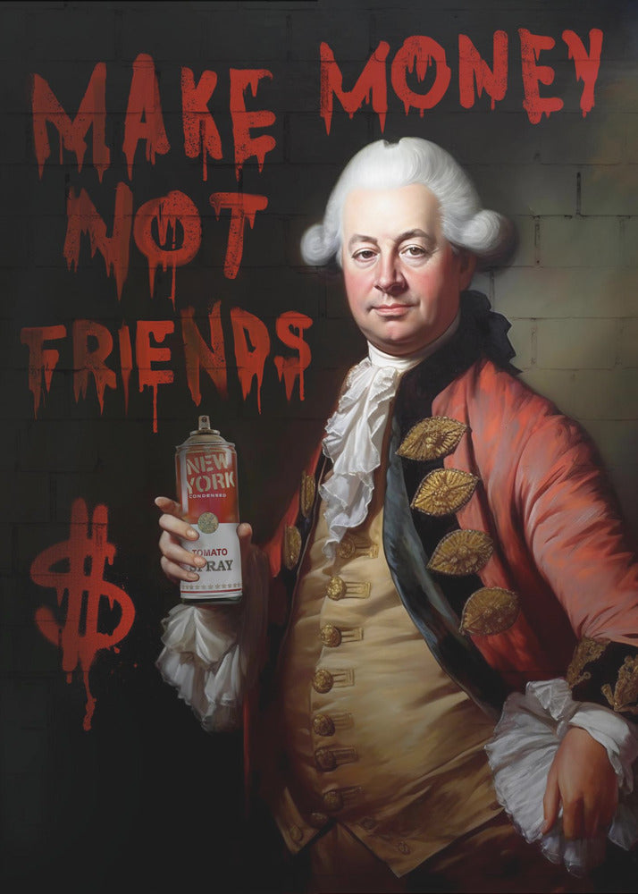 Tjen penge, ikke venner | Plakater - Kunsttryk