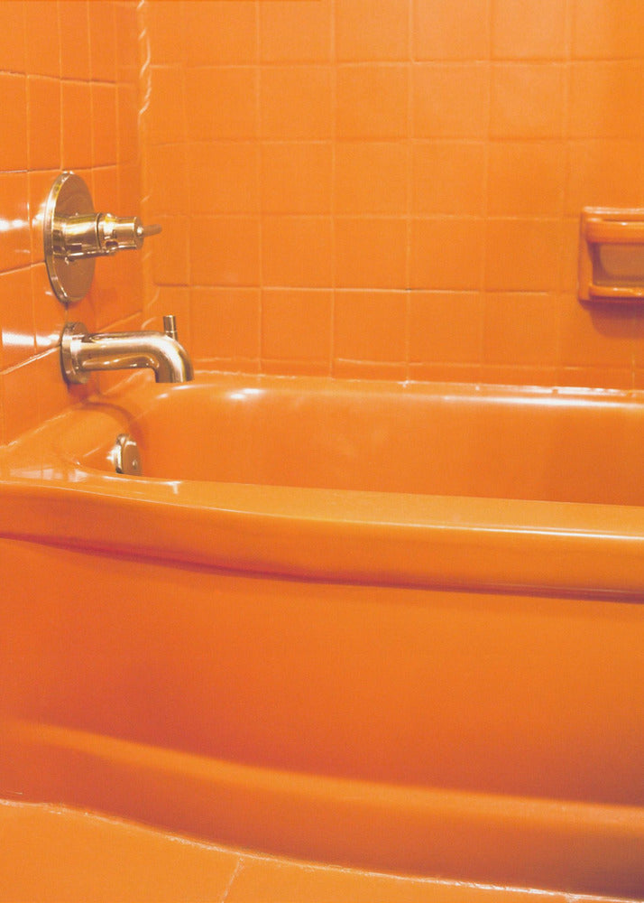 Orange badekar | Lærredsbilleder