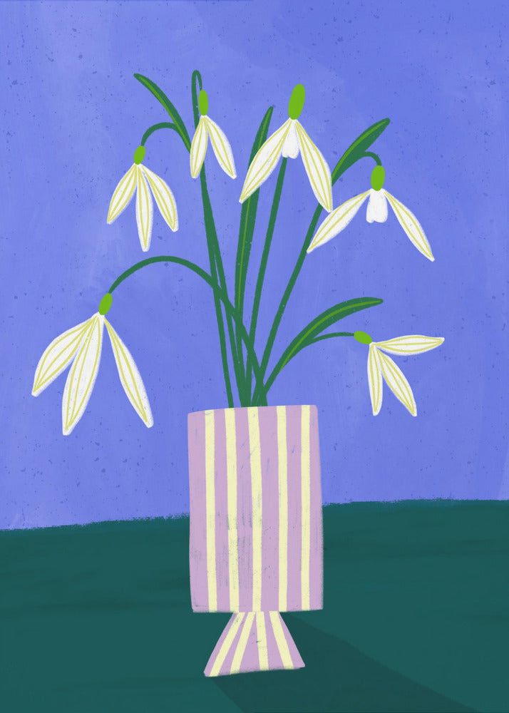 Snowdrops in Stripes | Poster