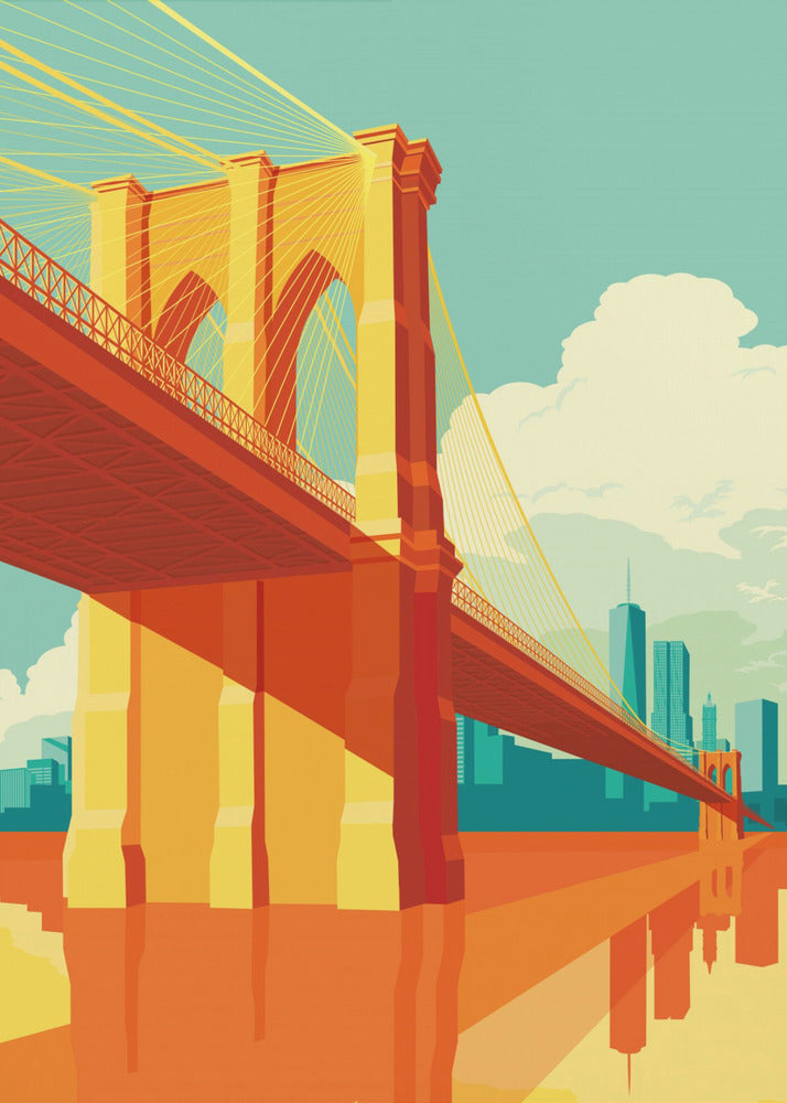 Ponte di Brooklyn a New York | Stampe su Tela