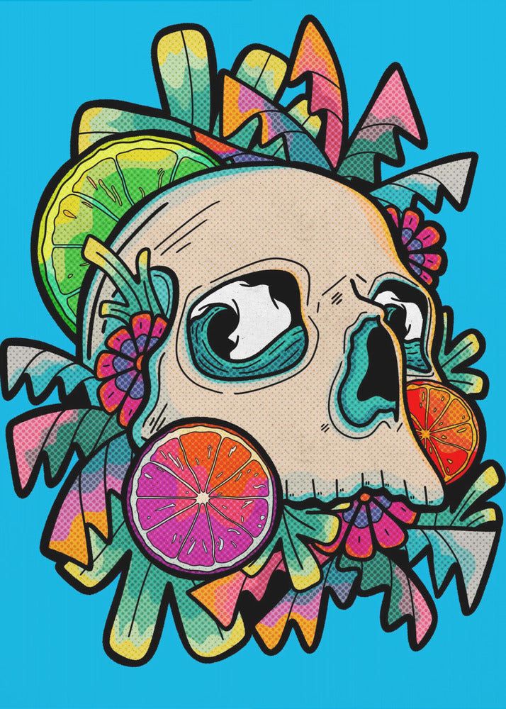 Summer Fruit Skull | Poster