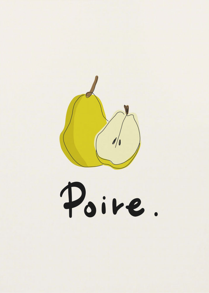 Modern French Fruits Collection "Pear / Poire" | Poster