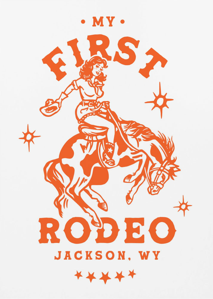 Min första rodeo i Jackson, Wyoming, cowgirl | Canvas