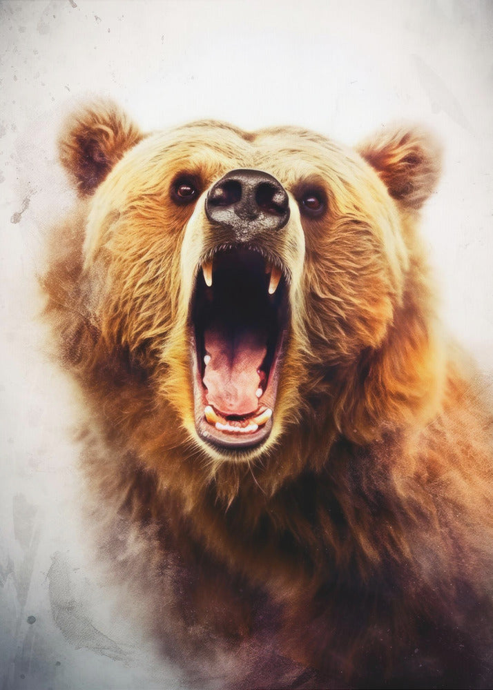 Bear Brown Watercolor Animal Art | Poster