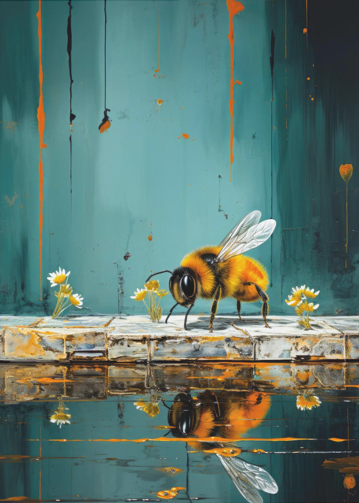 Bee Watercolor Animal Art | Poster