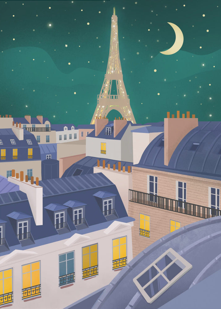 Paris på natten | Canvas