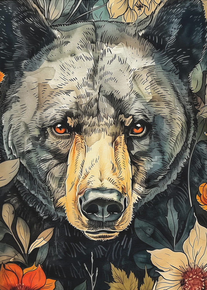 Animal Bear Watercolor Animal Art 9 | Poster