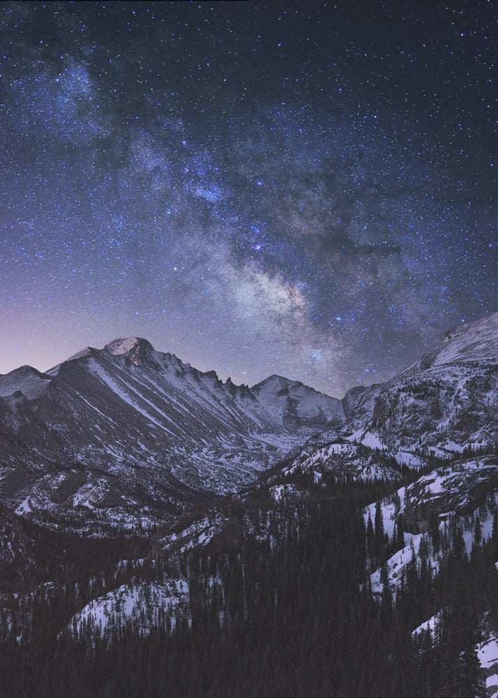 Via Lattea sopra Longs Peak | Stampe su Tela
