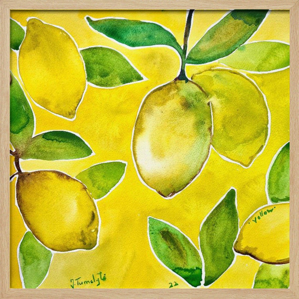 Gelbe Zitronen | Poster - Kunstdruck