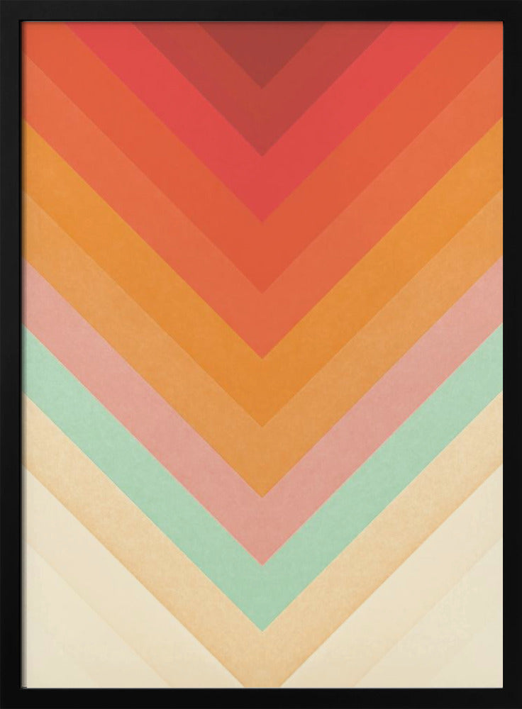 Regnbågsfärgade chevroner | Poster