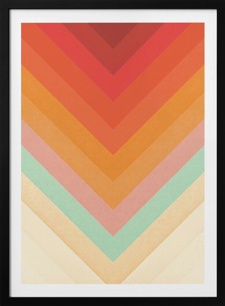 Regnbågsfärgade chevroner | Poster