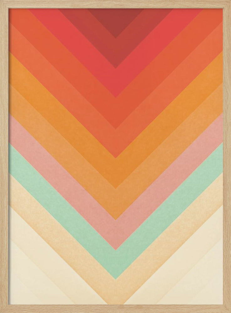 Regnbågsfärgade chevroner | Poster