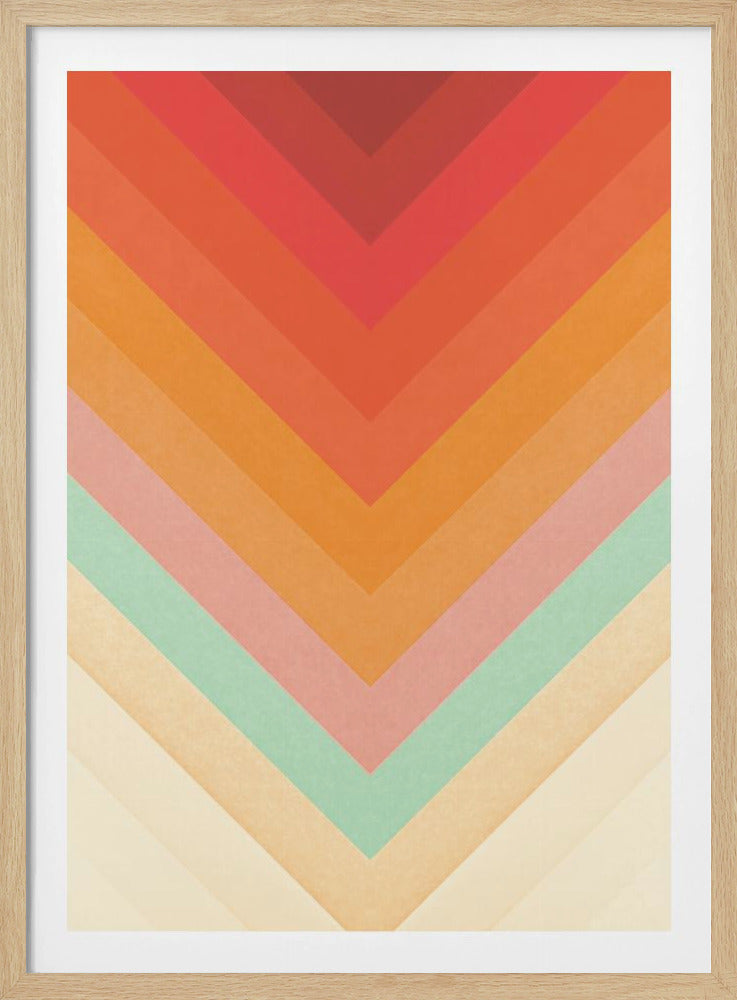 Regnbågsfärgade chevroner | Poster